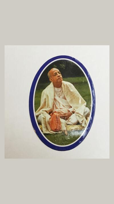 Oval Prabhupada sticker