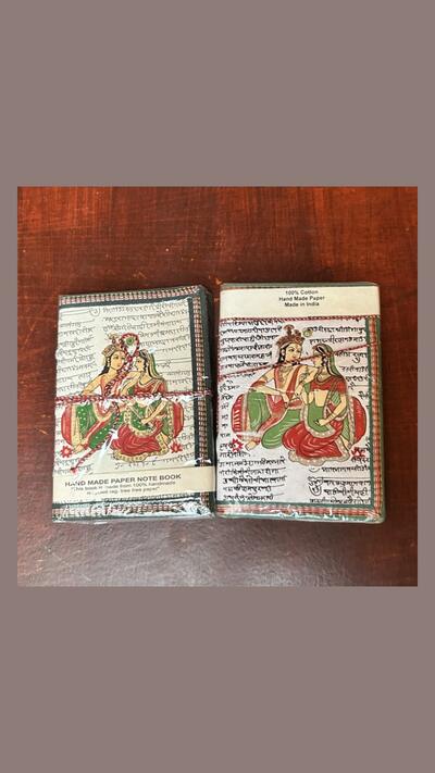 17.5 cm Rádha Krišna notebooks, various colours