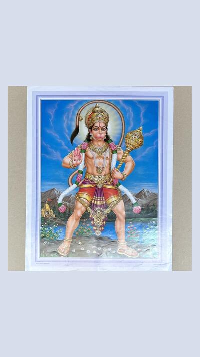 Poster im Format A3+: Hanuman im Stehen
