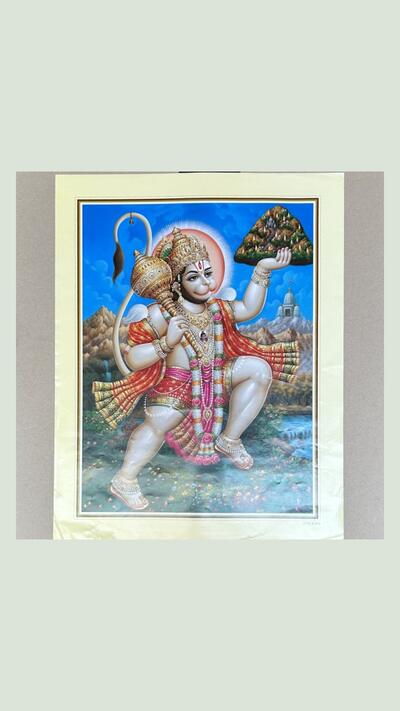 Poster im Format A3+: Hanuman im Lauf