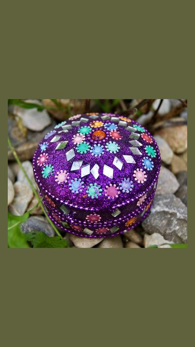Large purple Rajasthani box