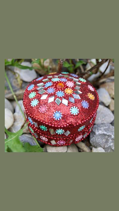 Large red Rajasthani box