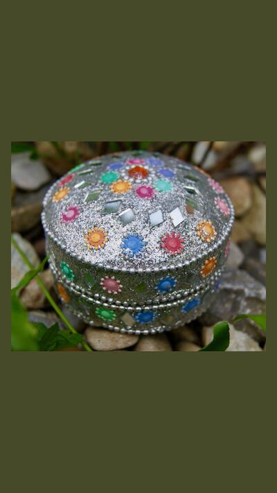 Large silver Rajasthani box