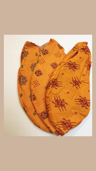 Women’s ochre-coloured japa pouch