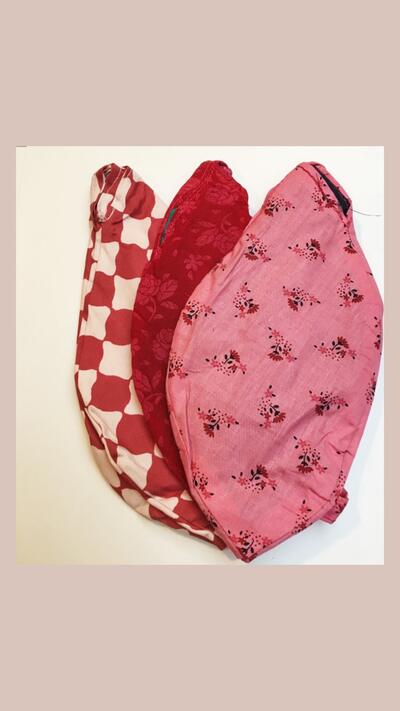 Colourful ladies’ japa pouch, 3 types