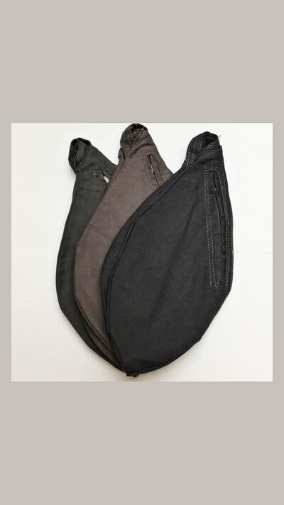 Men’s Japa pouch, sturdy, grey/brown