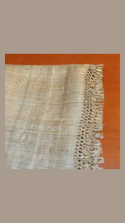 Silk and cotton tablecloth, 255 x 115 cm