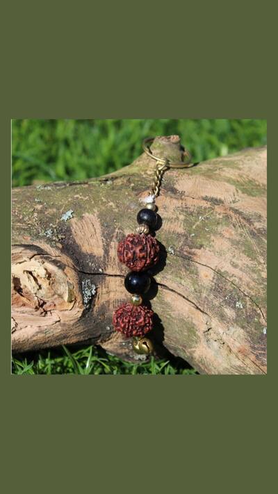 Rudraksha keyring