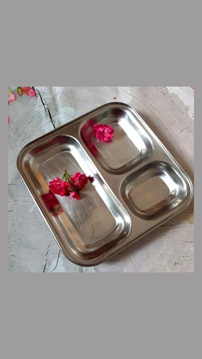 Plate 3 with 3 compartments