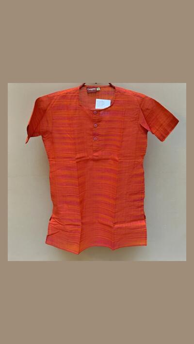 Boys’ orange jacket, short sleeves, size 26
