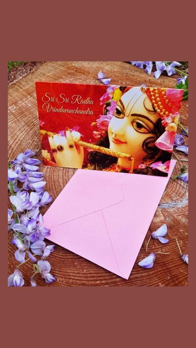 A card with a larger envelope