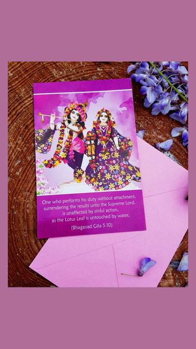 A card with a larger envelope