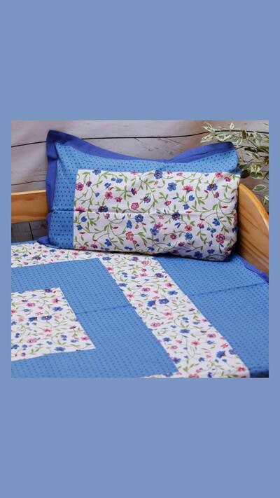 Single bedspread with 1 pillow