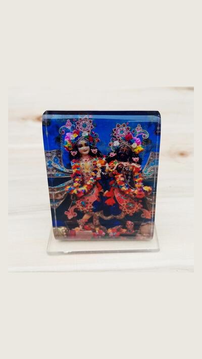 Krishna and Balarama, blue, 7 x 5 cm