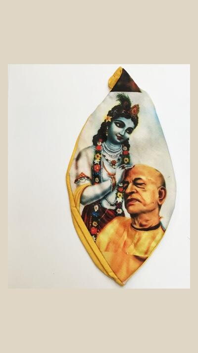 Japa bag: Krishna and Prabhupada