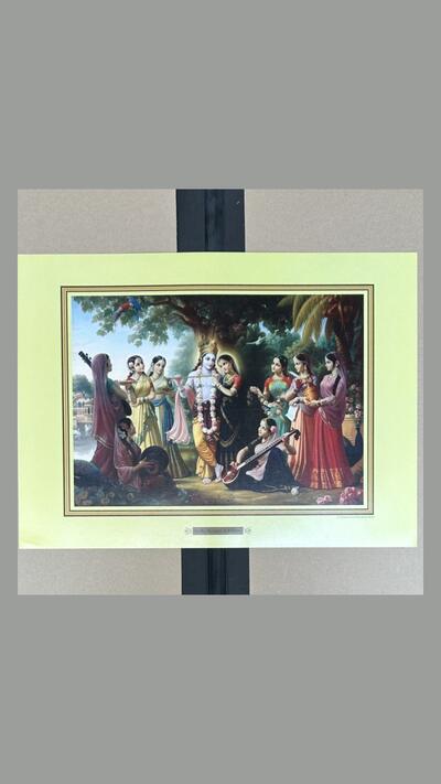 A3-Poster: Radha, Krishna und die acht Gopis