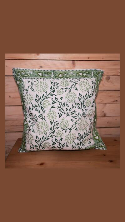 39x39 cm Hand Block cushion cover