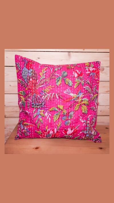Quilted pillowcase, 41 x 41 cm