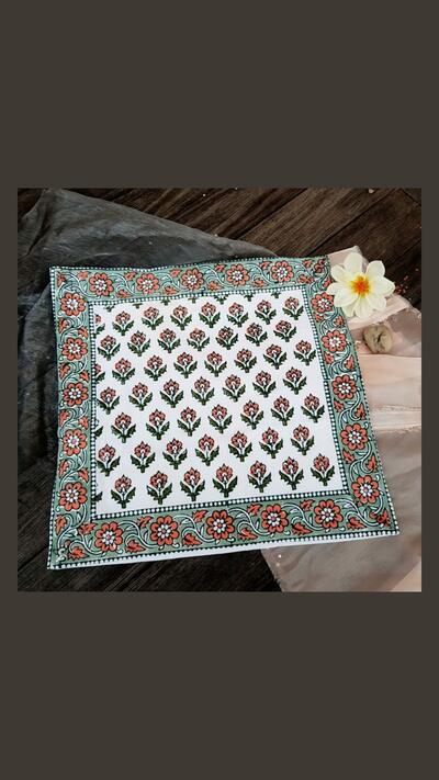 41x41 cm Hand Block pillowcase