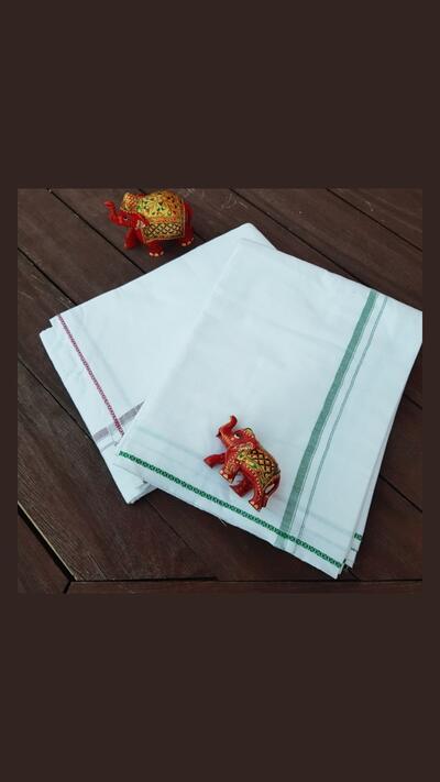 A Dhotí stripe and a cross-stitch border