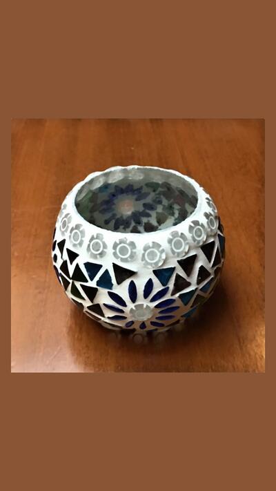 Glass candlestick