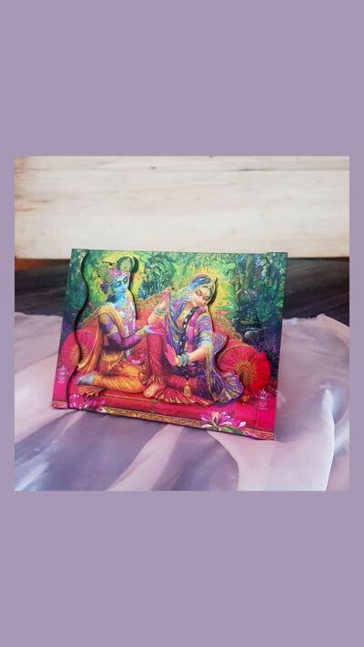 3D image of Krishna and Radha sitting