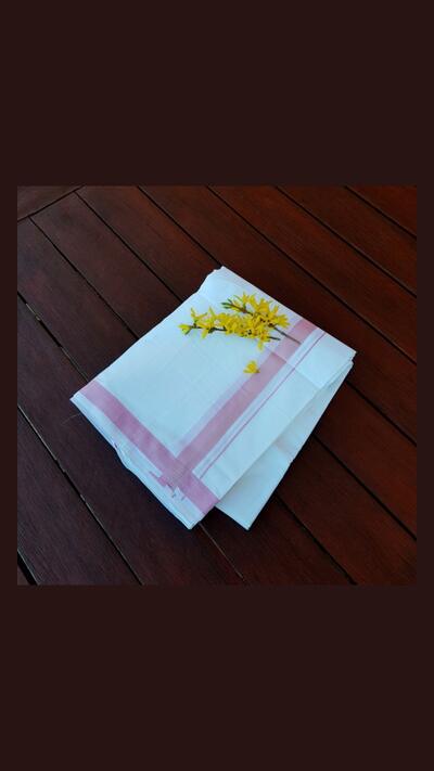 Dhoti with a pink/turquoise stripe