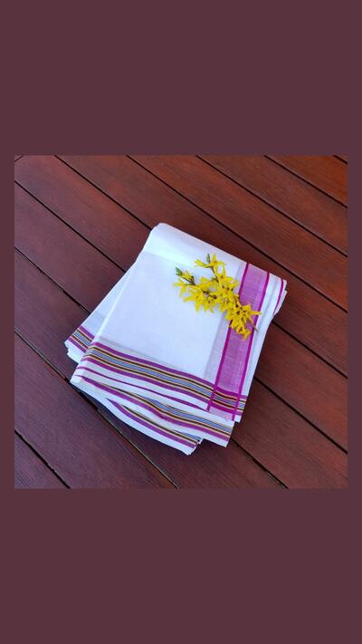 A burgundy stripe