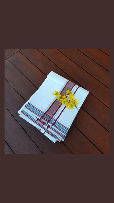 A burgundy stripe