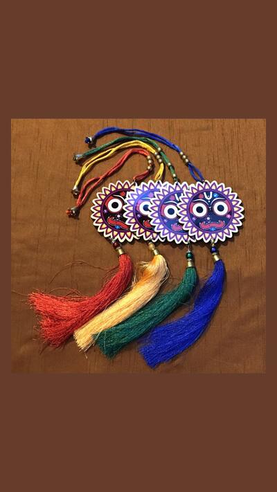 Double-sided picture of Jagannath, for hanging