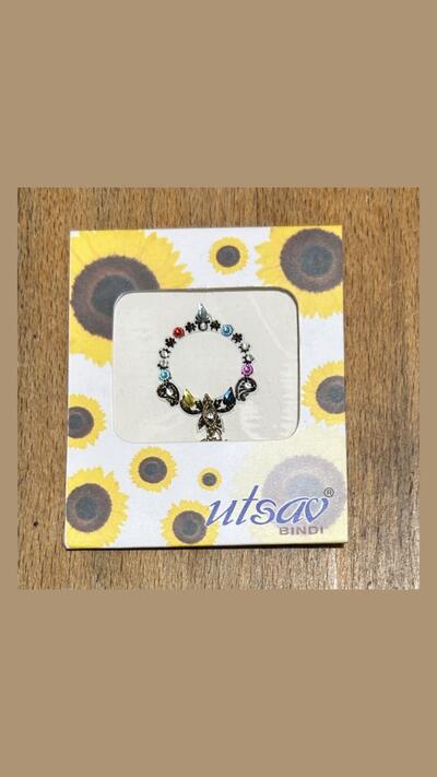 Bindi/stick-on tattoo – round, coloured, 3 cm in diameter