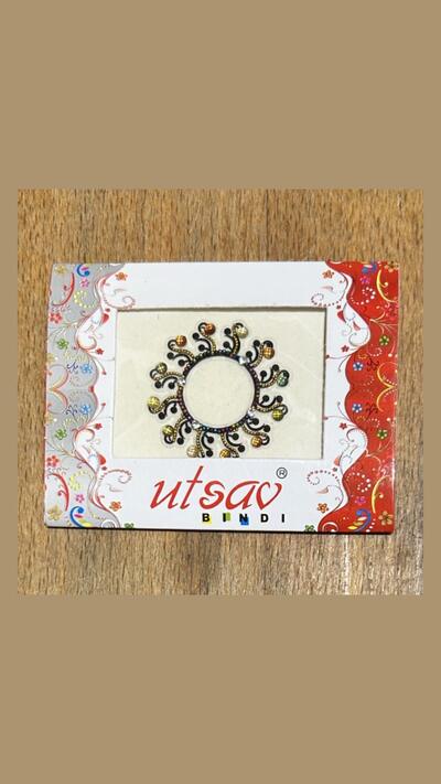 Bindi/stick-on tattoo – circular, coloured, 3.8 cm in diameter
