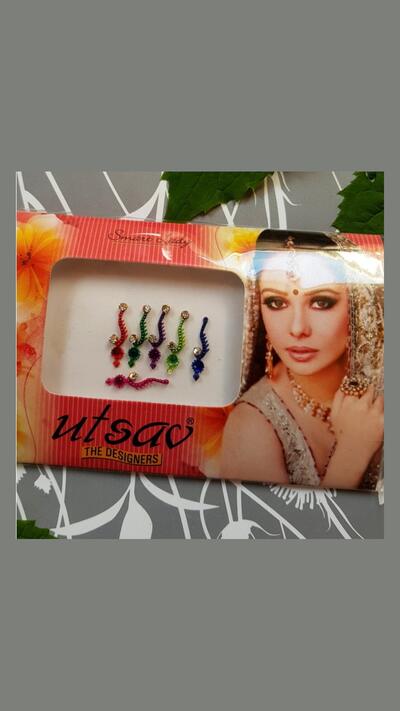 Coloured bindi, 1.7 cm
