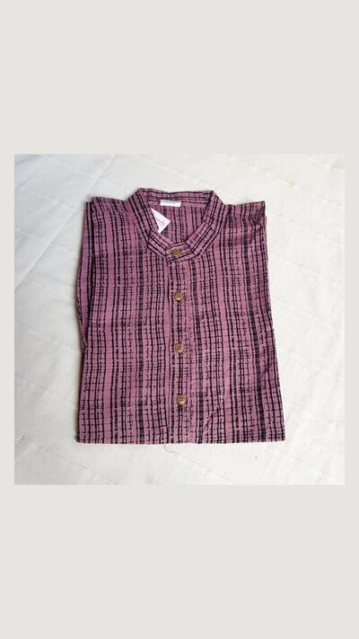 Men’s jacket with a subtle black pattern, stand-up collar, long sleeves