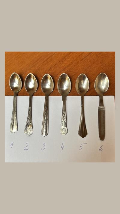 12 cm teaspoon, 6 types