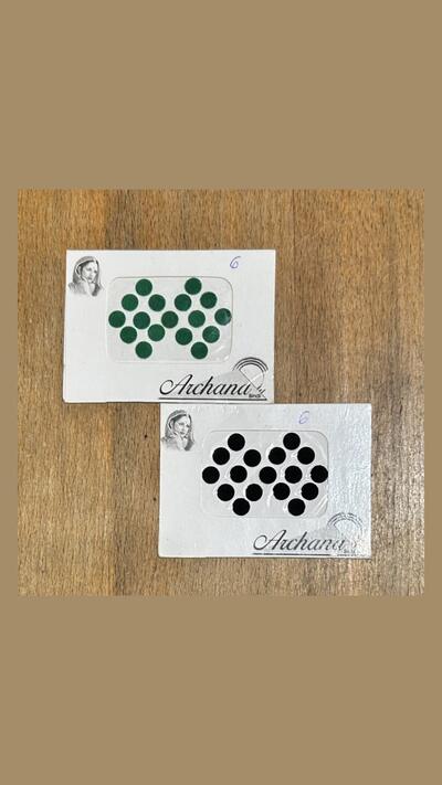 Bindi, size 6, green/black