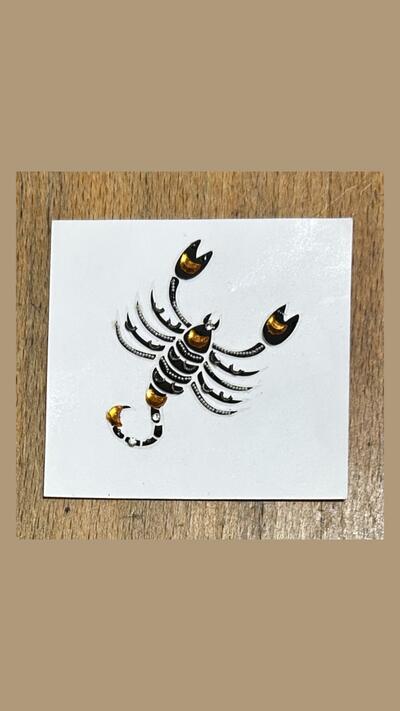 Gold Crayfish Stick-on Tattoo