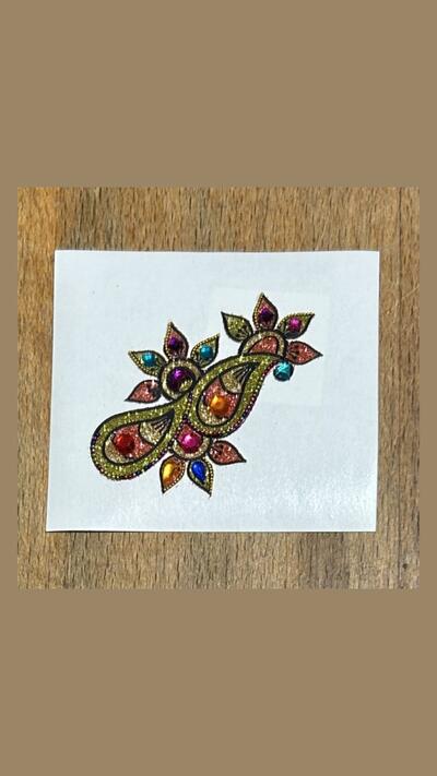 Stick-on tattoos: Colourful ornament (6 designs)