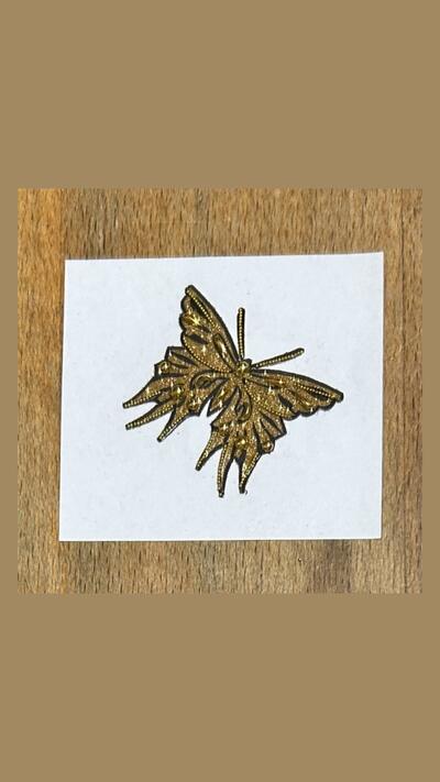 Stick-on tattoos: Golden/silver butterfly (6 designs)