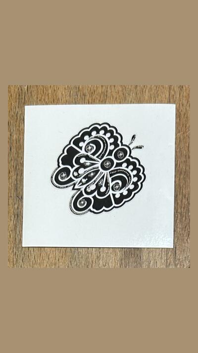Black Butterfly Stick-on Tattoos (4 designs)