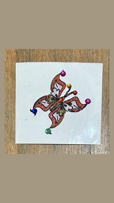 Colourful Butterfly Stick-on Tattoos II (6 designs)