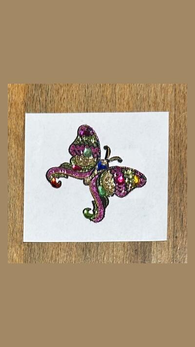 Pink Butterfly Stick-on Tattoos (2x4 designs)