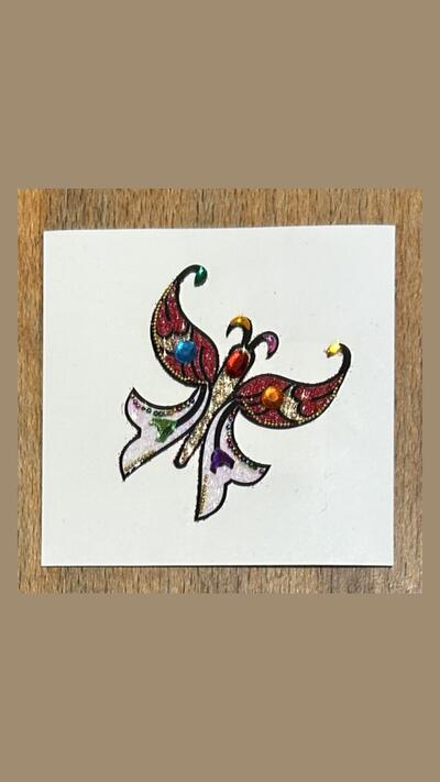 Colourful Butterfly Stick-on Tattoos III (6 designs)