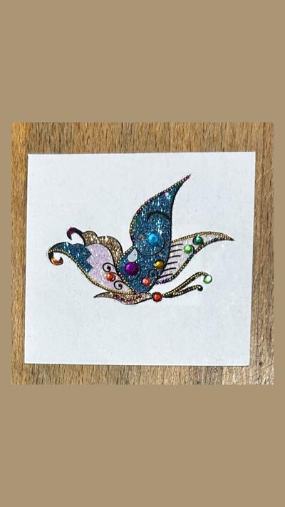 Colourful Butterfly Stick-on Tattoos IV (7 designs)