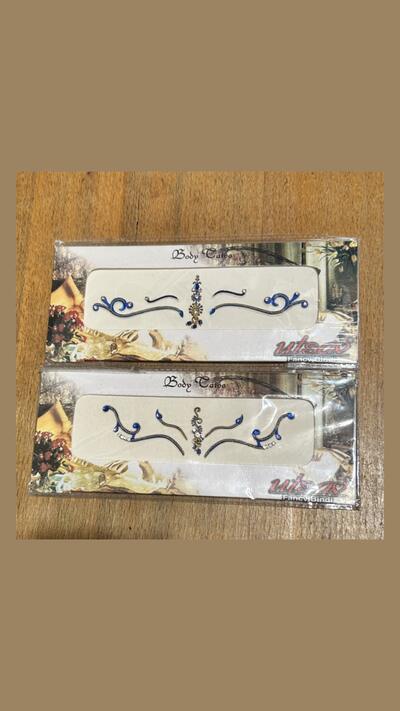 Blue/turquoise stick-on tattoos