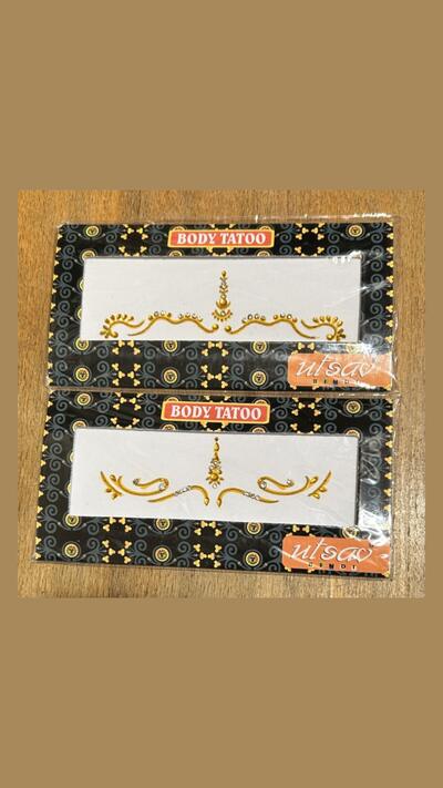 Yellow stick-on tattoos