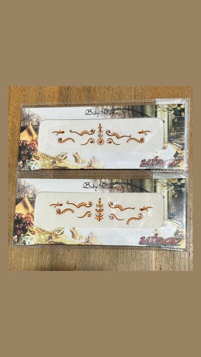 Apricot/orange stick-on tattoos