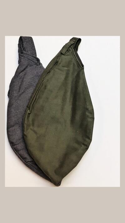 Japa bag made of sturdy canvas, grey