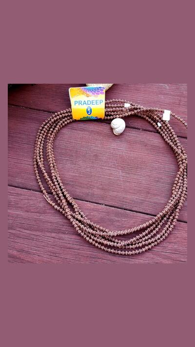 Small and large brown beads