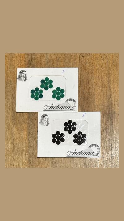 Bindi, size 5, green/black